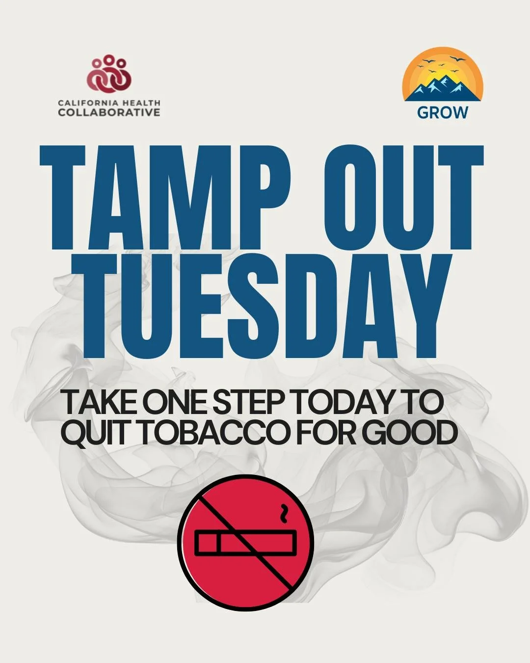 Take the steps needed to quit. Every cigarette you don&rsquo;t smoke is a win. Every craving you push through makes you stronger. Take control, Start now. 

Get free support from Kick It California. Call 1-800-300-8086 or text QUIT to 66819.

#TampOu