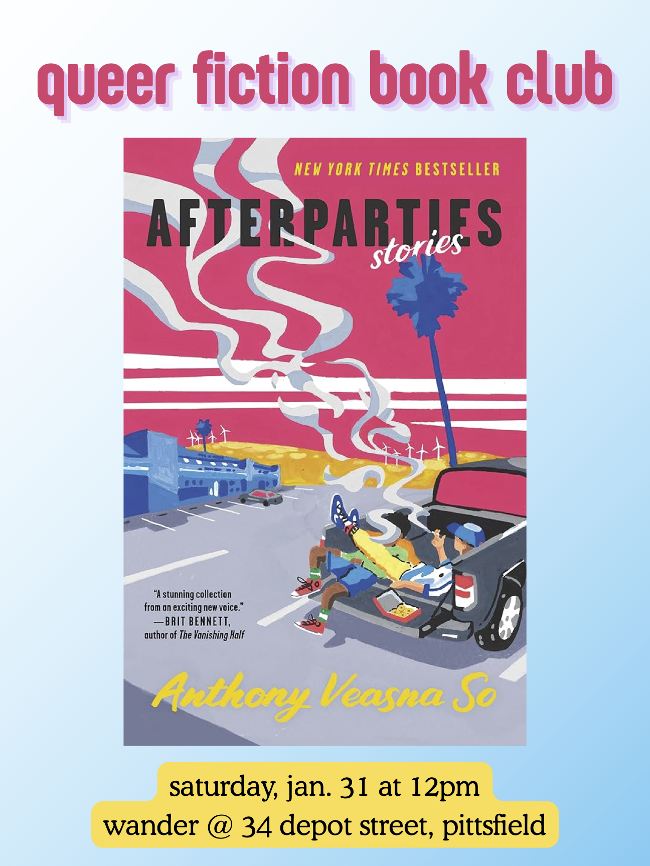 Queer Fiction Book Club (monthly)