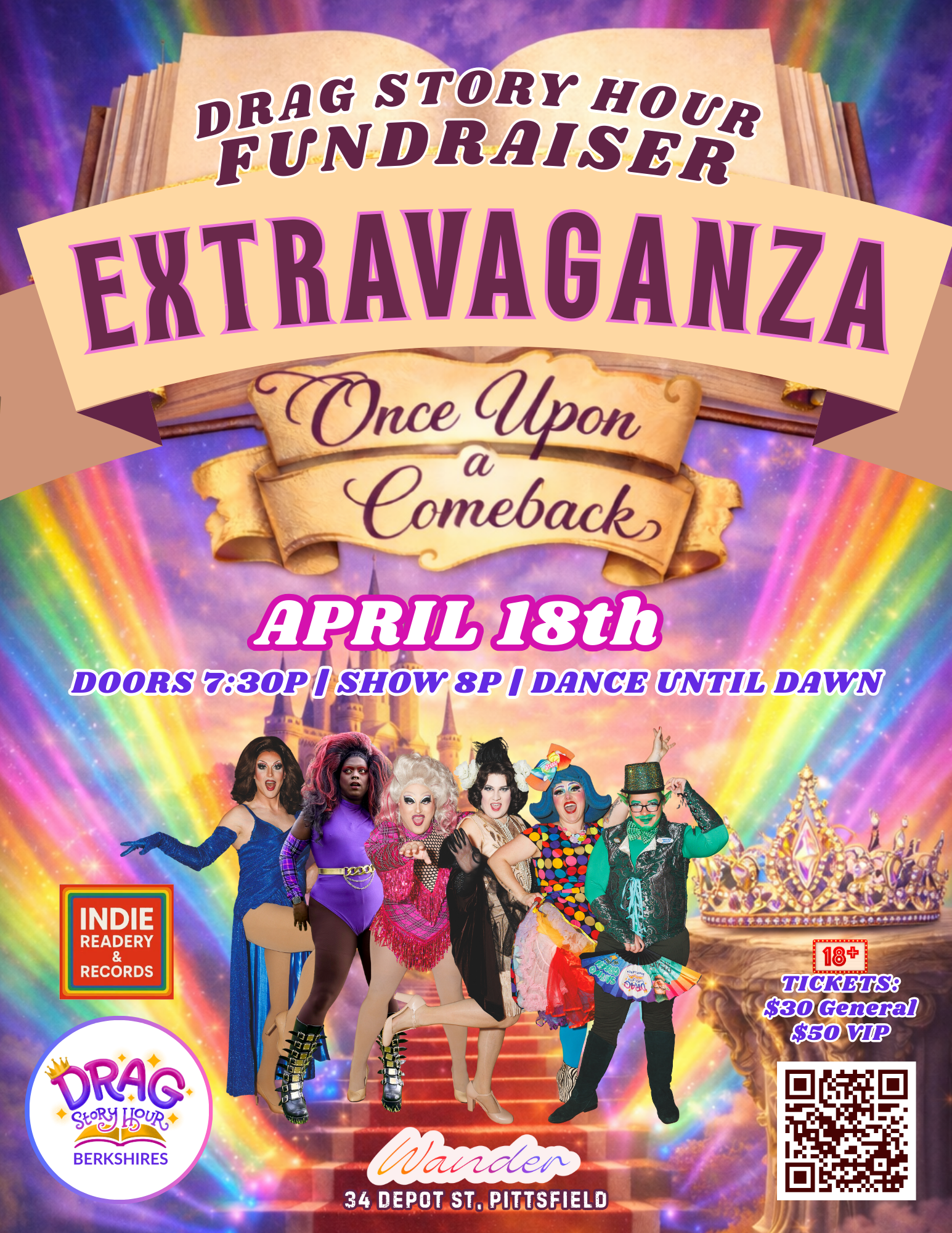 Drag Story Hour Berkshires Fundraiser Extravaganza: Once Upon a Comeback 