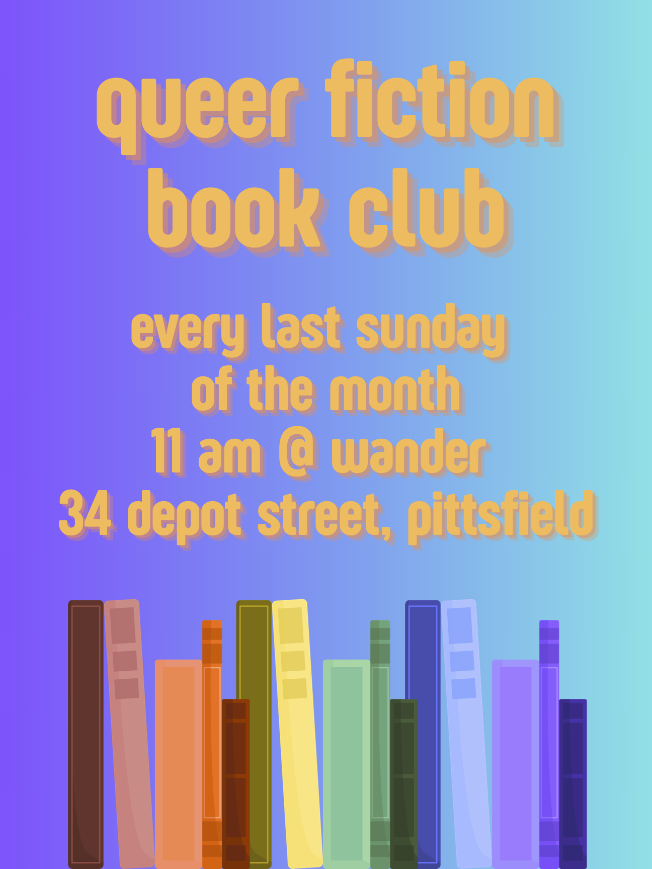 Queer Fiction Book Club (monthly)