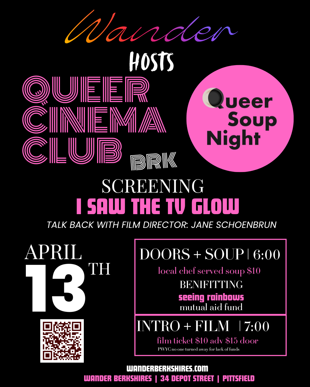 Queer Cinema Club x Queer Soup Night       I SAW THE TV GLOW