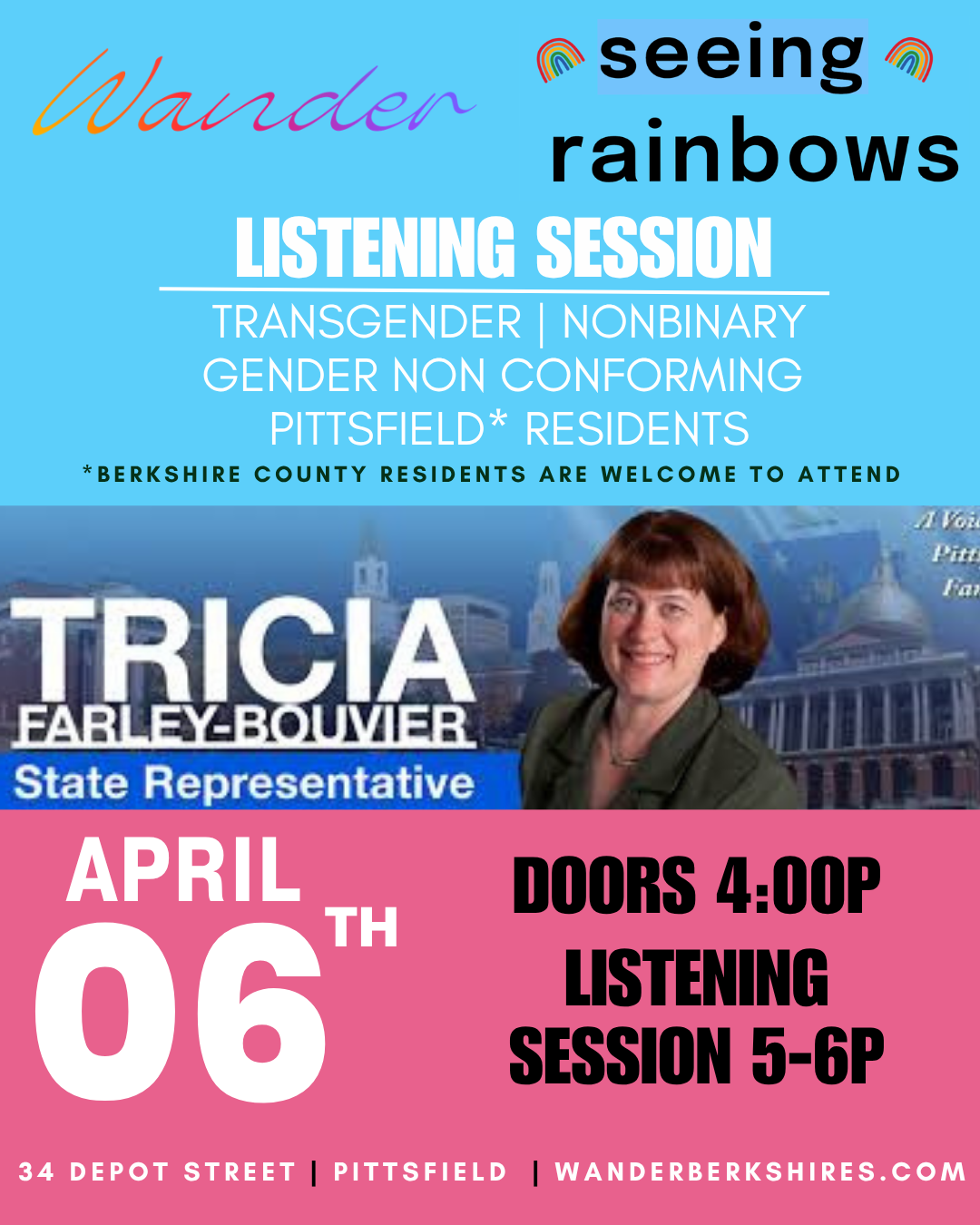 Listening Session with State Representative Tricia Farley Bouvier for Trans and Non Binary residents