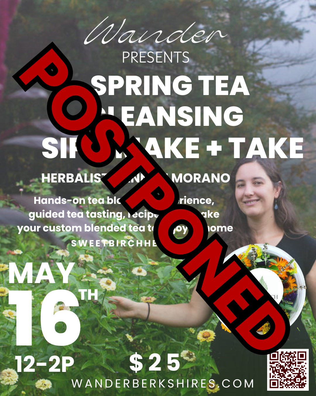 POSTPONED: Spring Tea Cleansing: Sip &amp; Learn with Hannah Morano of Sweet Birch Herbals