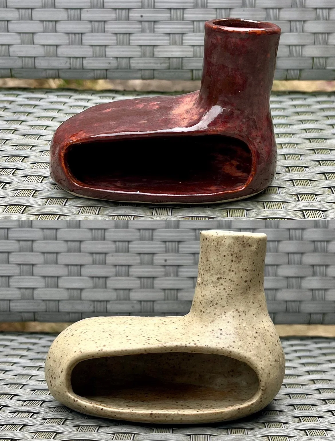 these lil pebble chimineas are also ready for you to add to your fall collection! put your incense, palo santo, or whatever you want to burn inside and let the magic happen! 🍂 🍁

tell me which one you like better in the comments!! 

#pottery #ceram