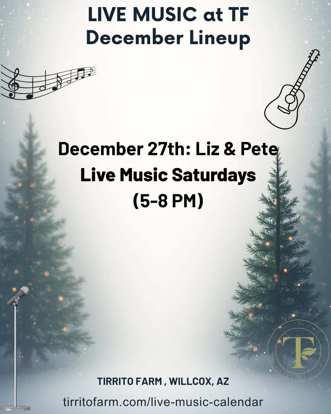 🎶 Last Live Music Saturday of the Year 🎶

Join us Saturday, December 27 for Liz &amp; Pete live from 5&ndash;8 PM in our newly redesigned dining room.

🍷 Haven&rsquo;t seen the expanded taproom yet? More space, better vibes, same good drinks.
 #li
