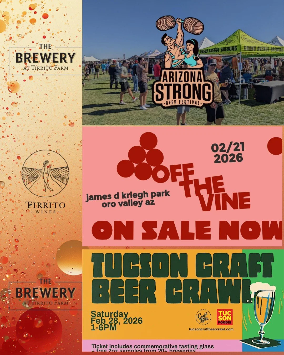 February is a busy month both on and off the farm.
We&rsquo;d love to have you come visit us in Willcox&mdash;but if you can&rsquo;t make it out, you can still find us around Arizona this month.

🍺 Strong Beer Fest: 2/14 @strongbeerfestival Arizona 