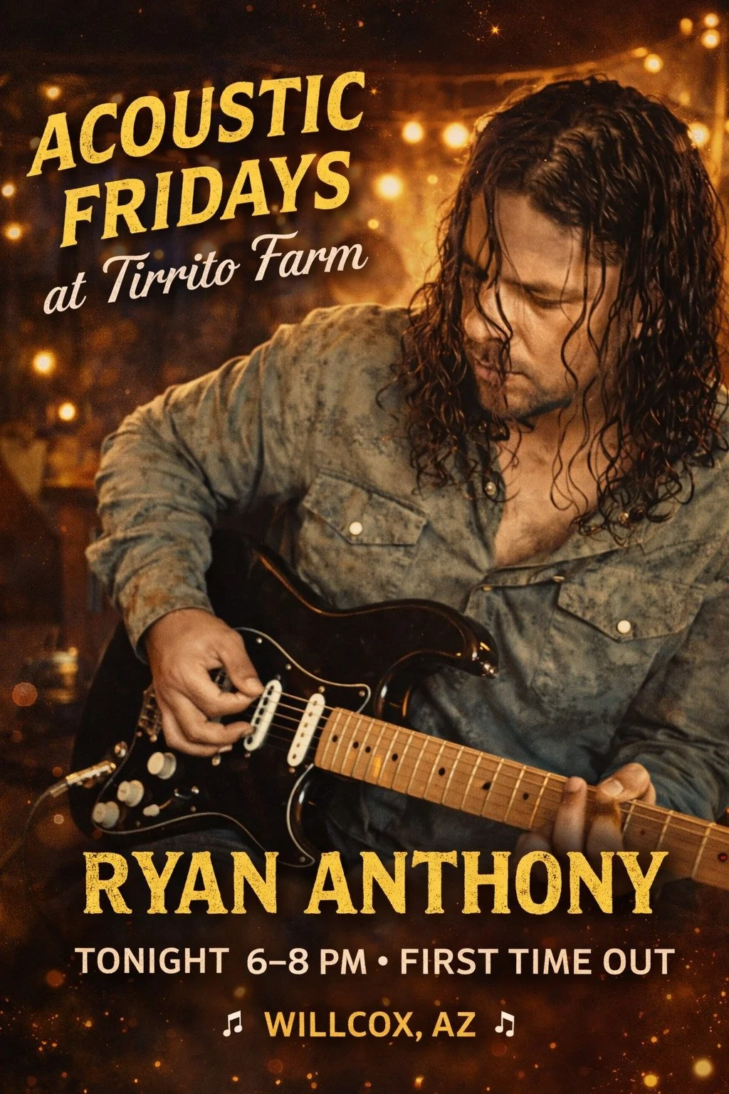 🎶 Tonight at Tirrito Farm 🎶

We&rsquo;re excited to welcome Ryan Anthony for his first time playing Acoustic Fridays at the farm.

Great music, craft beer, estate wines, and a perfect way to start the weekend.

⏰ 6&ndash;8 PM
Come hang out with us.