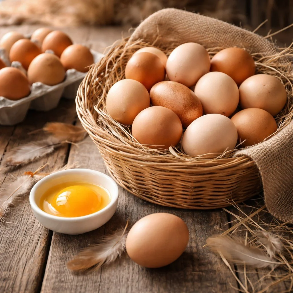 Real eggs. No shortcuts.

Our eggs are laid right here on the farm &mdash; 100% natural, antibiotic-free, and as fresh as it gets. You&rsquo;re not getting &ldquo;store eggs&rdquo;&hellip; you&rsquo;re getting the real thing.

🥚 Rich color
🥚 Better