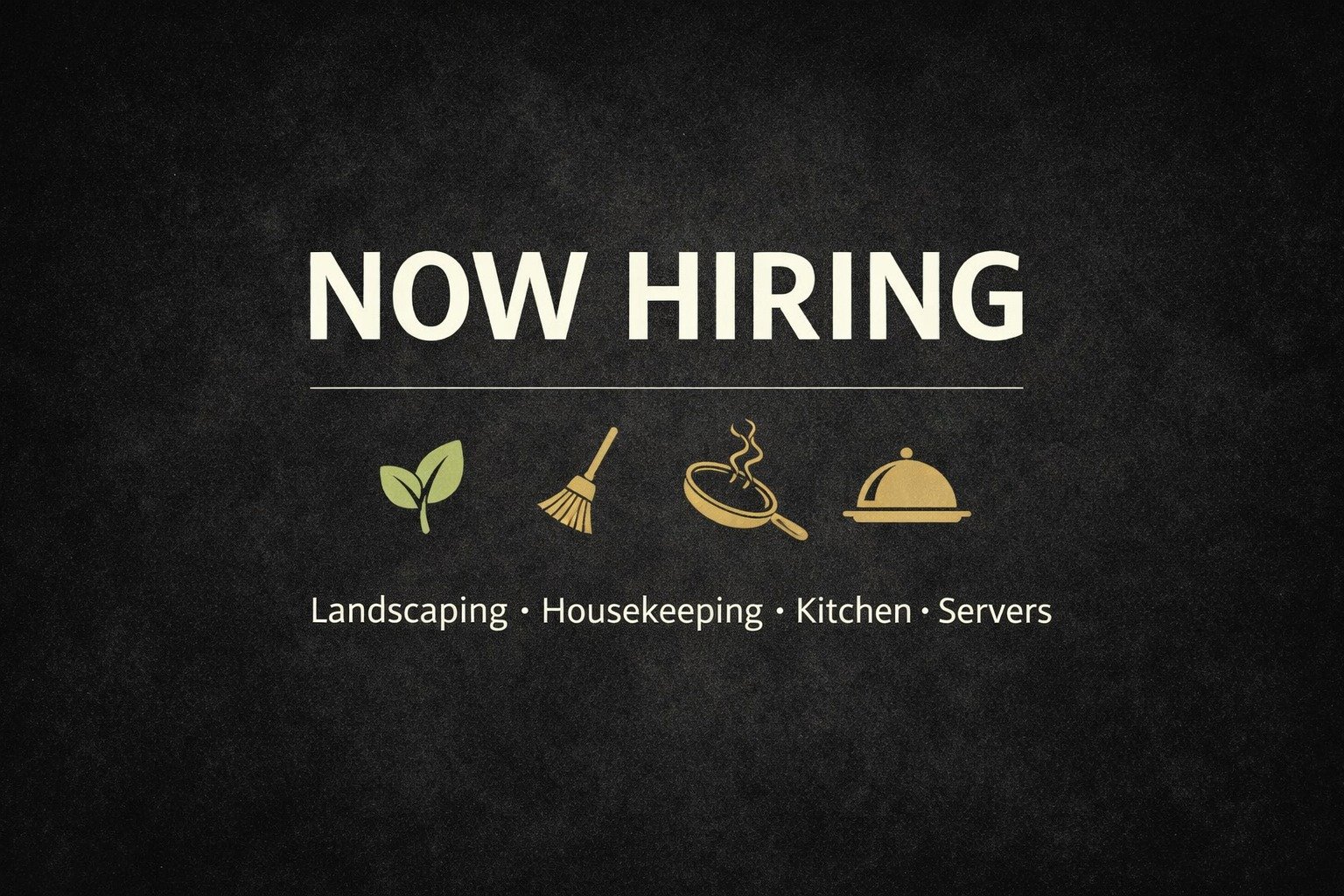 We&rsquo;re growing&mdash;and building our team.

Tirrito Farm is hiring across multiple areas:

🌿 Landscaping
🧼 Housekeeping
🍳 Back of House (Kitchen)
🍽️ Servers (always looking for great ones)

We&rsquo;re looking for people who show up, work h
