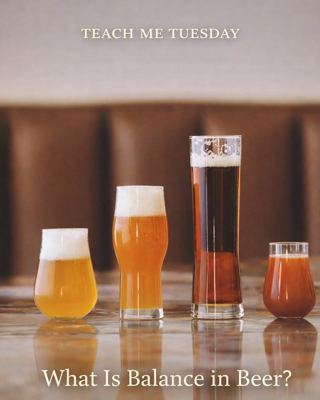 🍺 Teach Me Tuesday

What does &ldquo;balanced&rdquo; actually mean in beer?

It&rsquo;s not about being sweet.
It&rsquo;s not about being bitter.

Balance is about harmony.

In beer, you&rsquo;re balancing:

&bull; Malt (sweetness, body)
&bull; Hops