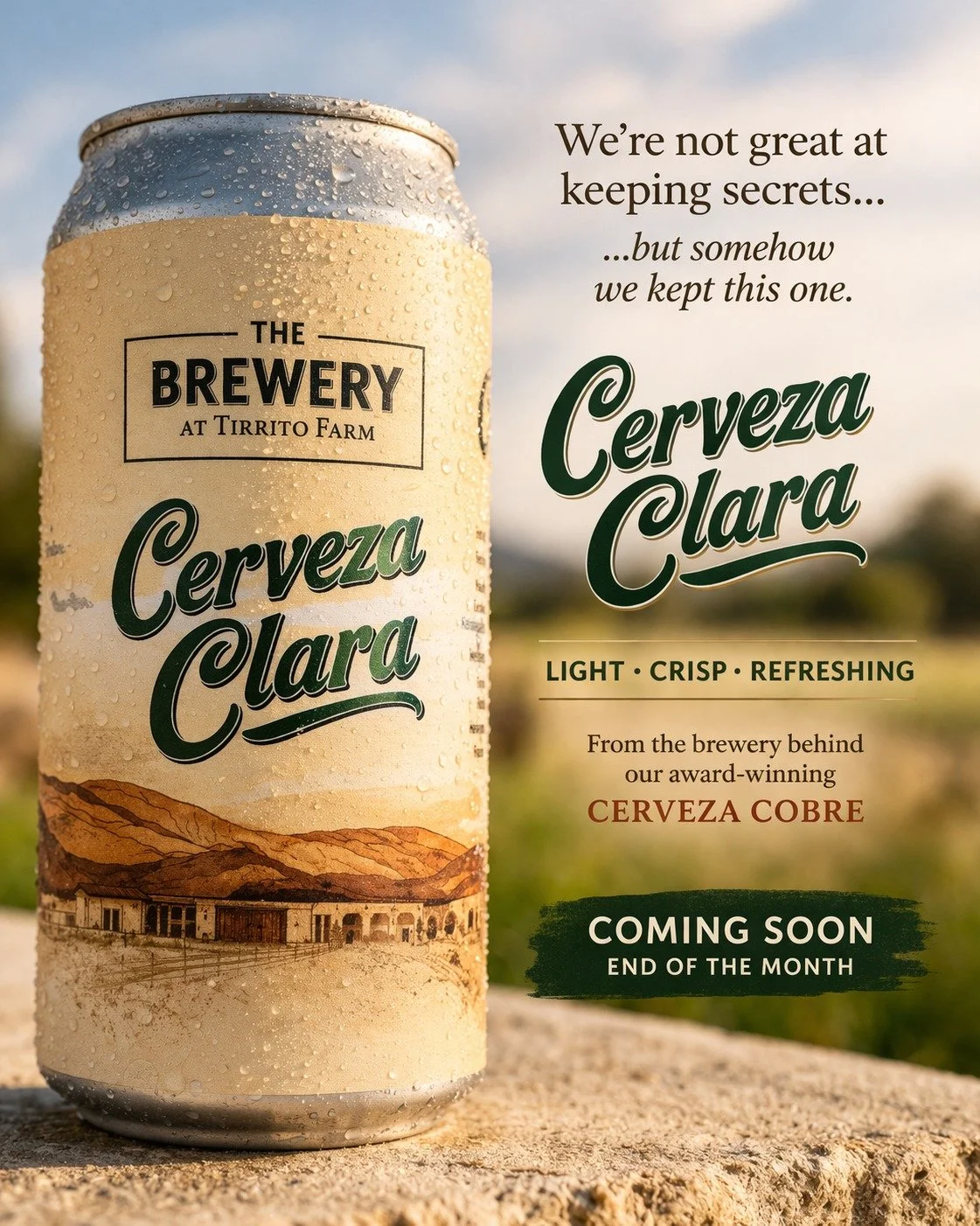 We&rsquo;re not great at keeping secrets&hellip;
&hellip;but somehow we kept this one.

We&rsquo;ve been quietly working on something new 🍺

Meet Cerveza Clara &mdash; crisp, refreshing, and made for those easy-drinking moments.

If you like Modelo 