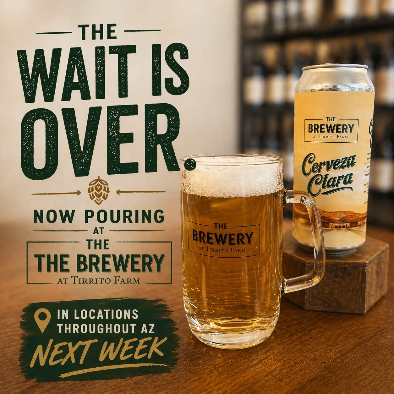 Love Cerveza Cobre?
Meet its lighter, crisper counterpart. ☀️
Cerveza Clara is here.
Now pouring at Tirrito Farm
&rarr; AZ locations next week

 #azcraftbeer #thingstotryinwillcoxaz #thingstodowinwillcoxaz #thebreweryattirritofarm #tirritofarm #willc