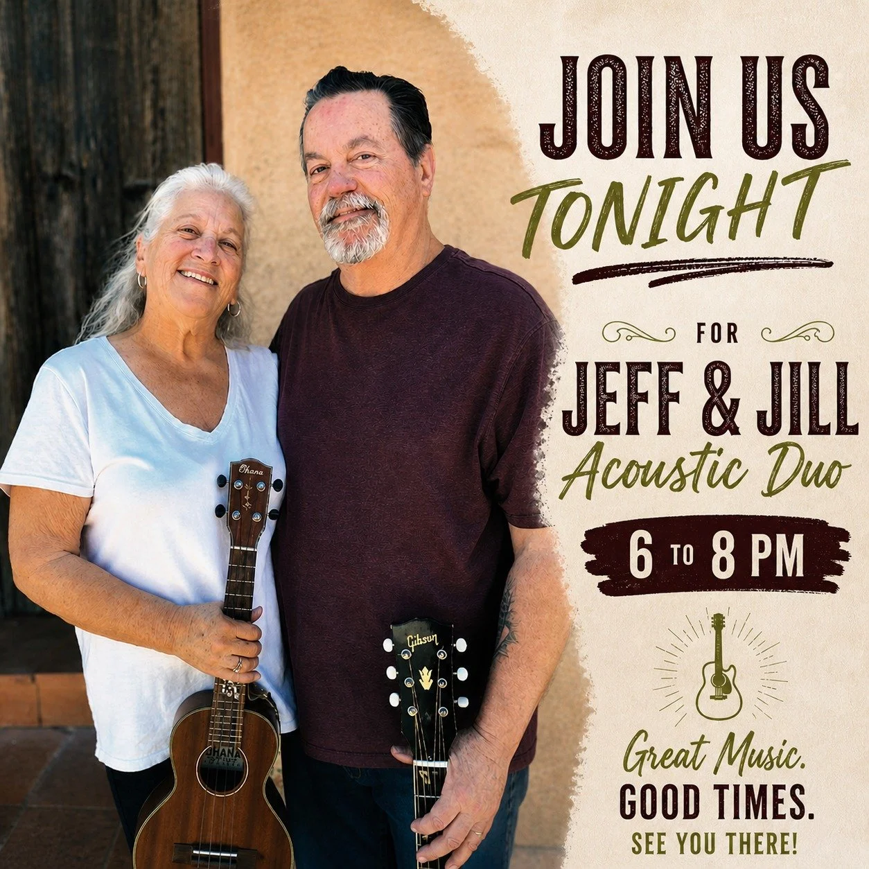 Join us tonight at Tirrito Farm 🎶
Jeff &amp; Jill Acoustic Duo live from 6&ndash;8 PM
Great music, cold drinks, and a perfect evening on the farm.