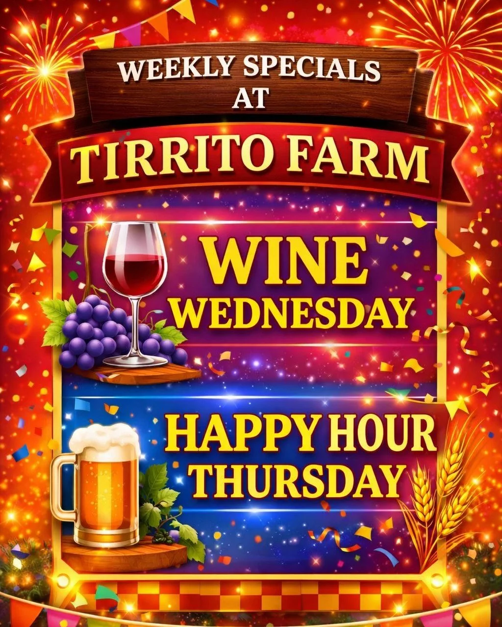 Let&rsquo;s be honest&hellip; the middle of the week needs a win.

Wine Wednesday 🍷
Happy Hour Thursday 🍺

We&rsquo;ll take care of the rest.