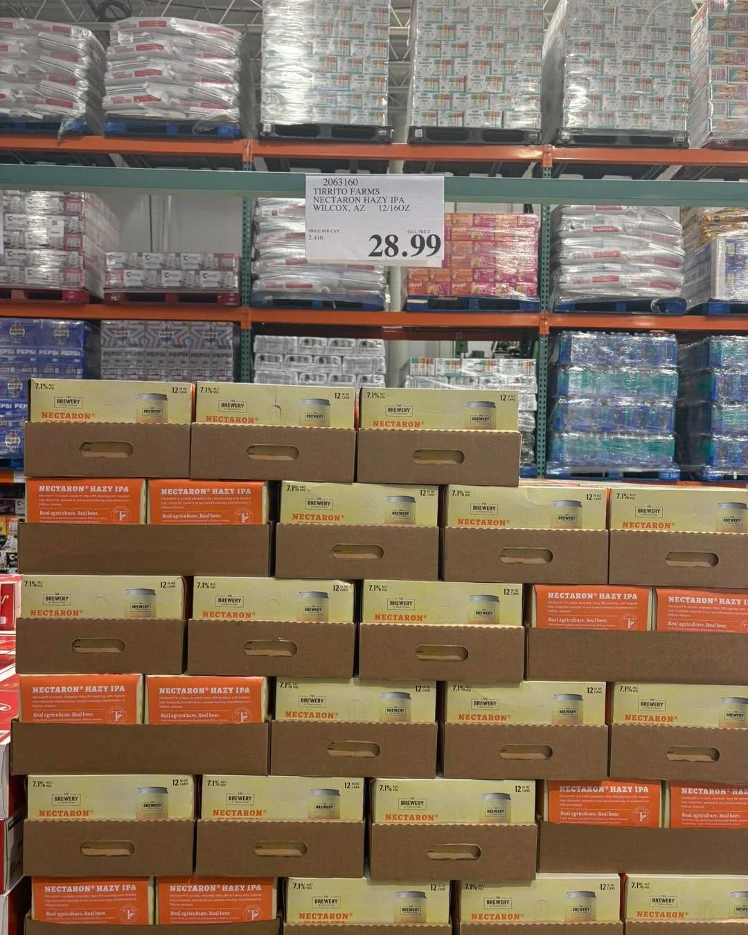 Stop by your local Tucson Costco this week and pick up a 12 pack of our Nectaron Hazy IPA. The perfect summertime IPA.

#ArizonaBeer #TirritoFarmBrewery #WillcoxAZ #CraftBeer #costco #Nectaron
