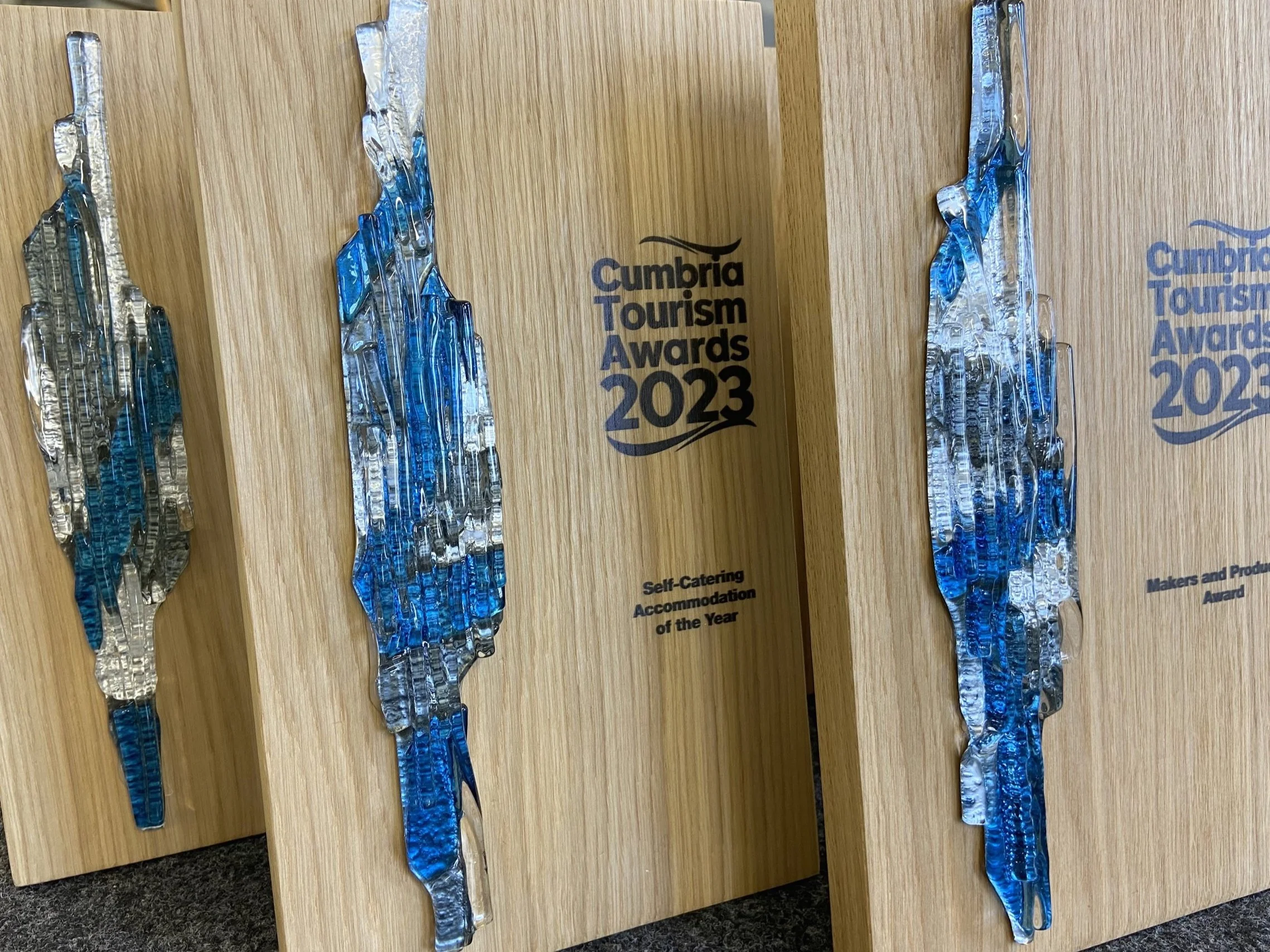 Commissioned awards in glass Jo Vincent 