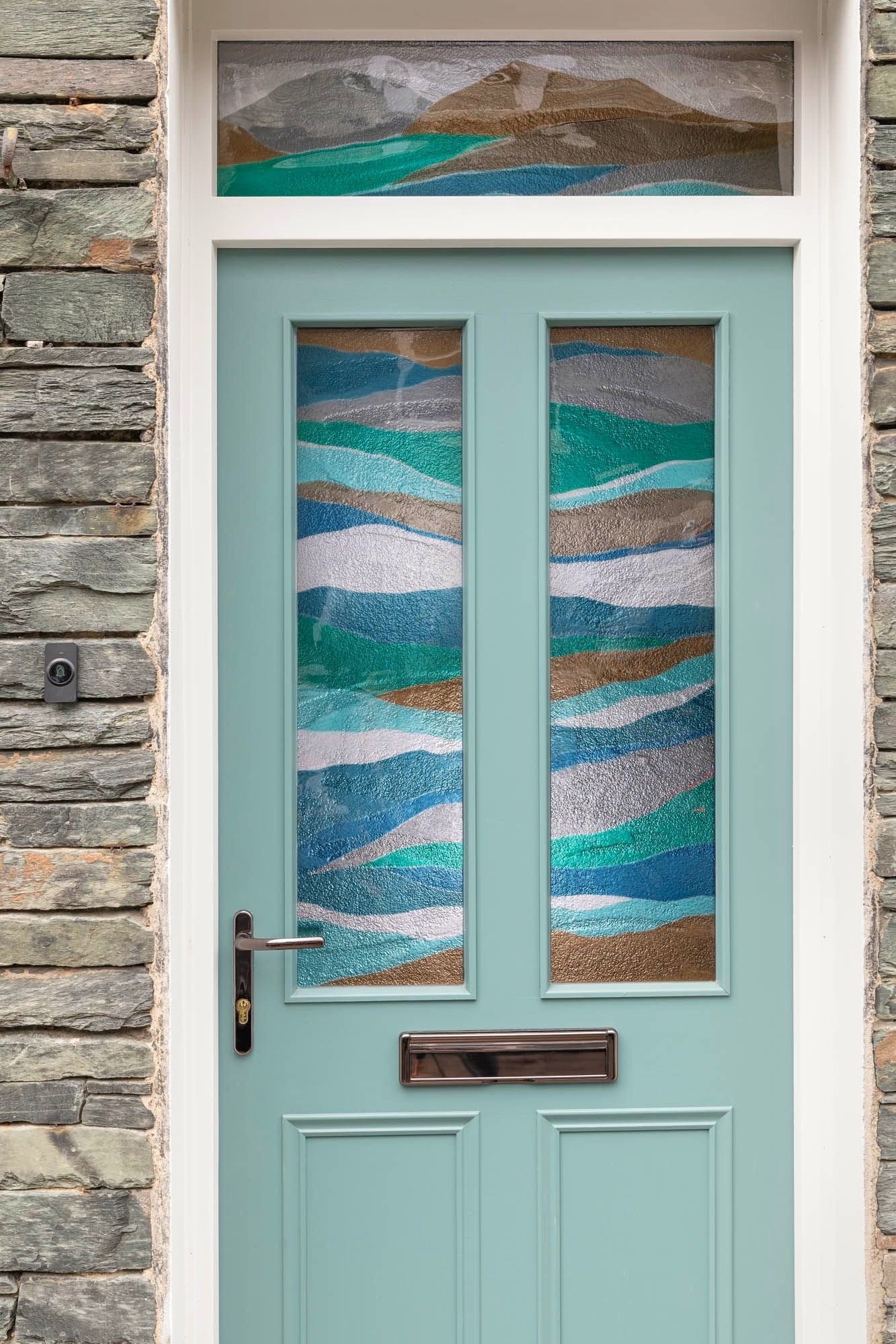 bespoke door glass by Jo Vincent