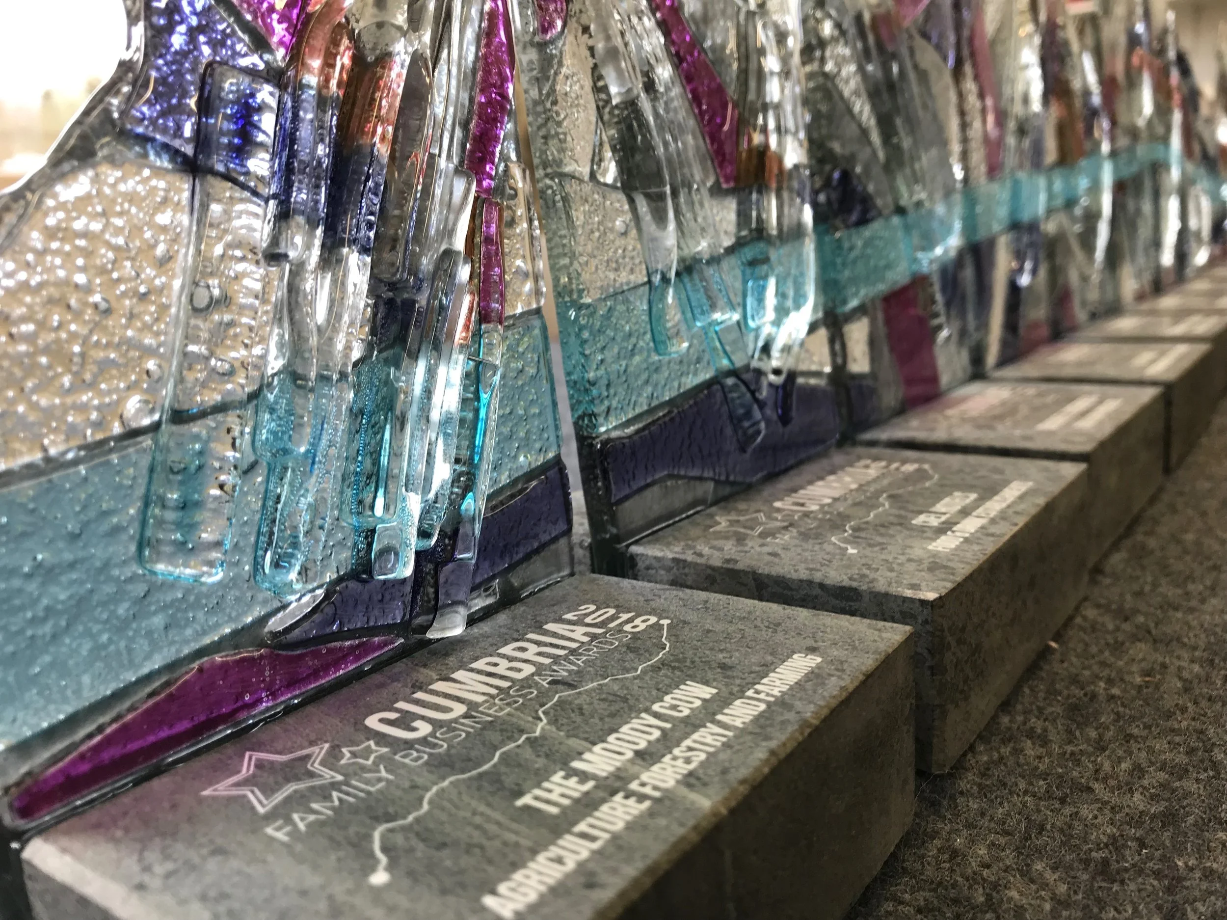 Bespoke business awards Jo Vincent Glass