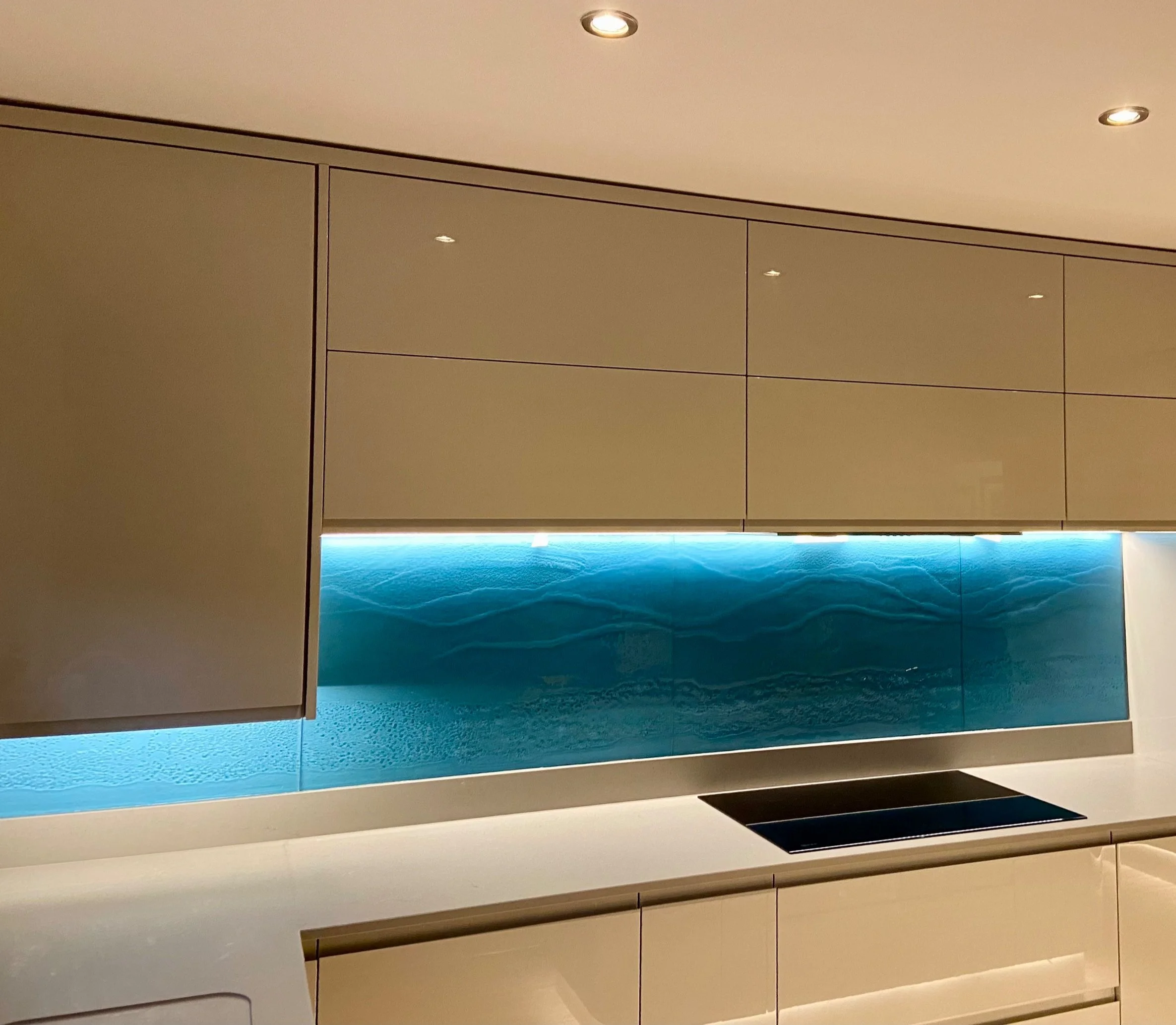 Jo Vincent Landscape textured glass splash back