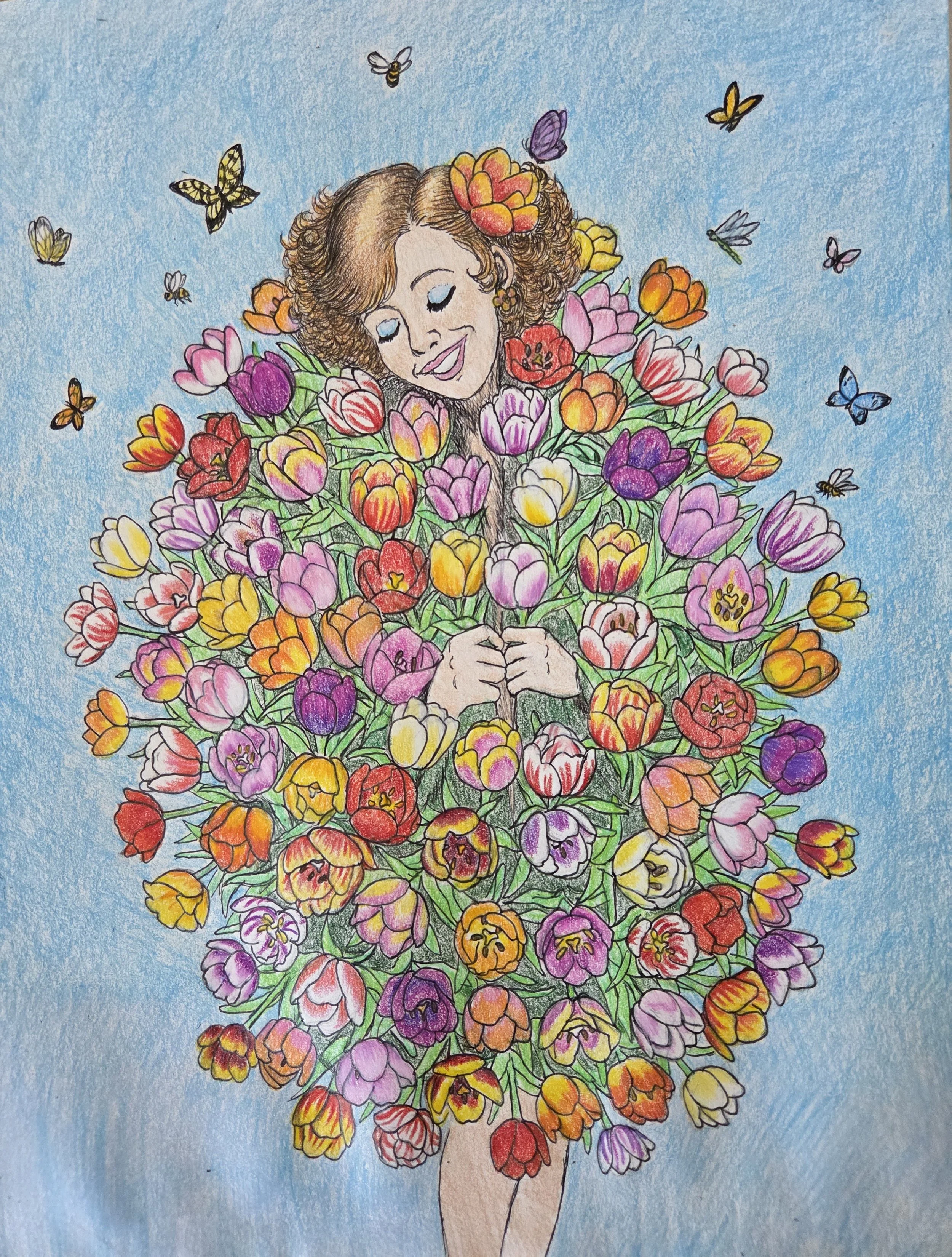 Spring Tulips Coat