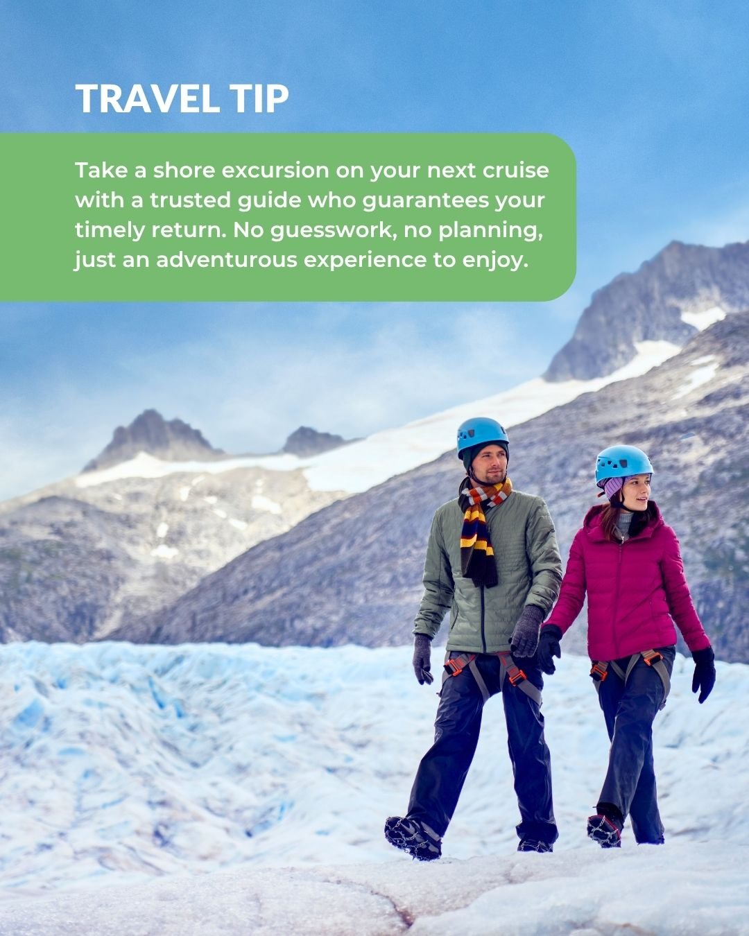DM me for more travel tips, and let us know if YOU want to take a shore excursion on your next cruise 🛳️ ❄️! #TravelBetter #ShoreExcursions #Excursions #Alaska