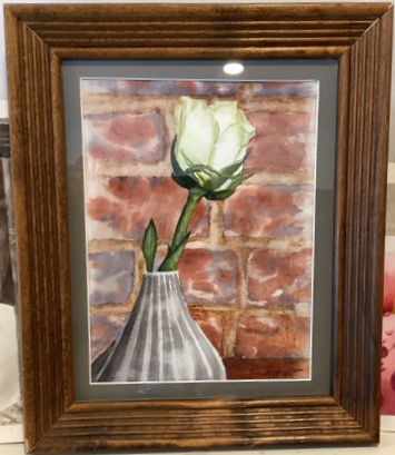 White Rose against Brick