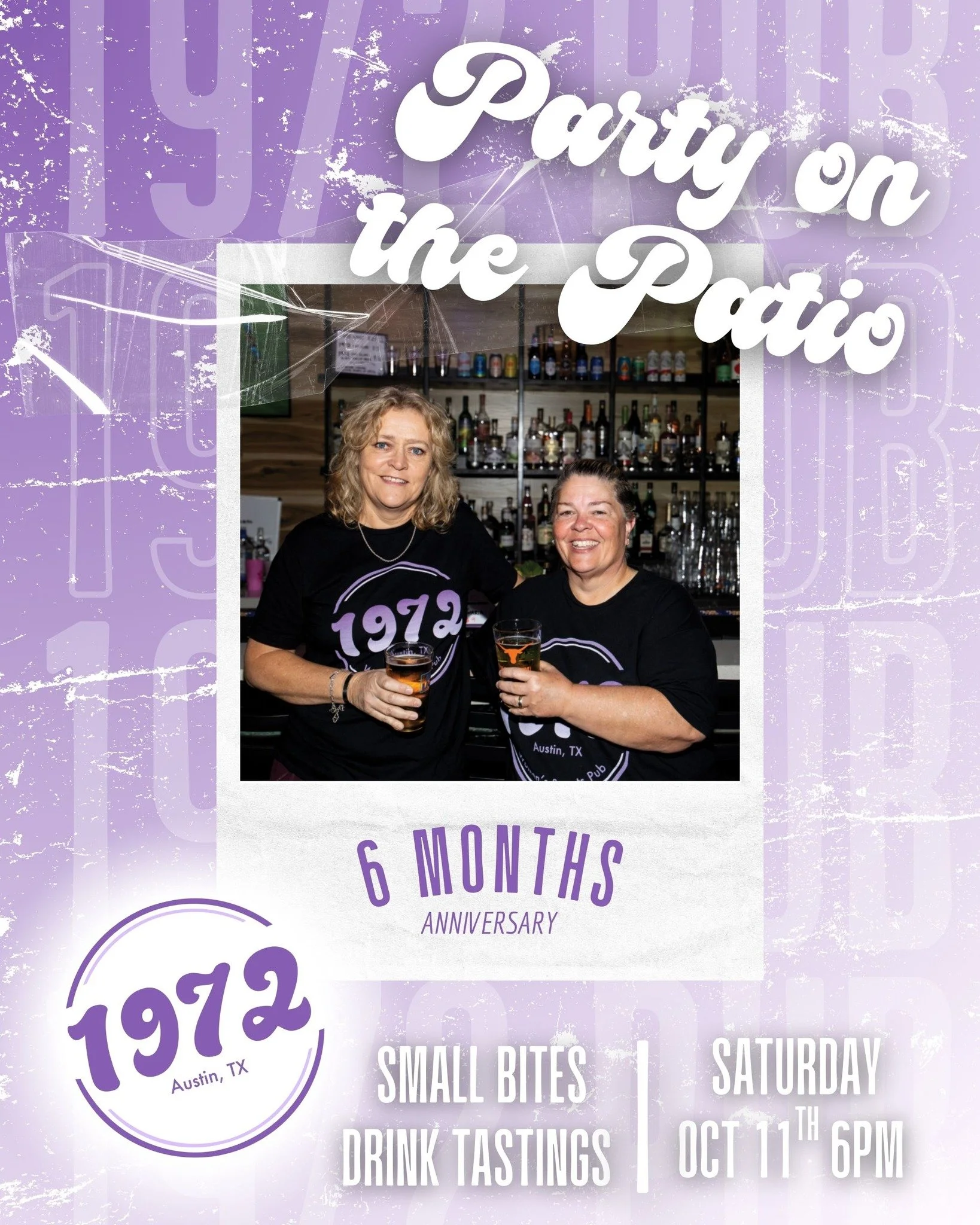 🎉 6 Months of Memories at 1972! 🎉

We can&rsquo;t believe it&rsquo;s already been six months! Thank you to everyone who&rsquo;s made 1972 a part of your nights out &mdash; whether you&rsquo;ve been cheering on your favorite teams, enjoying small bi