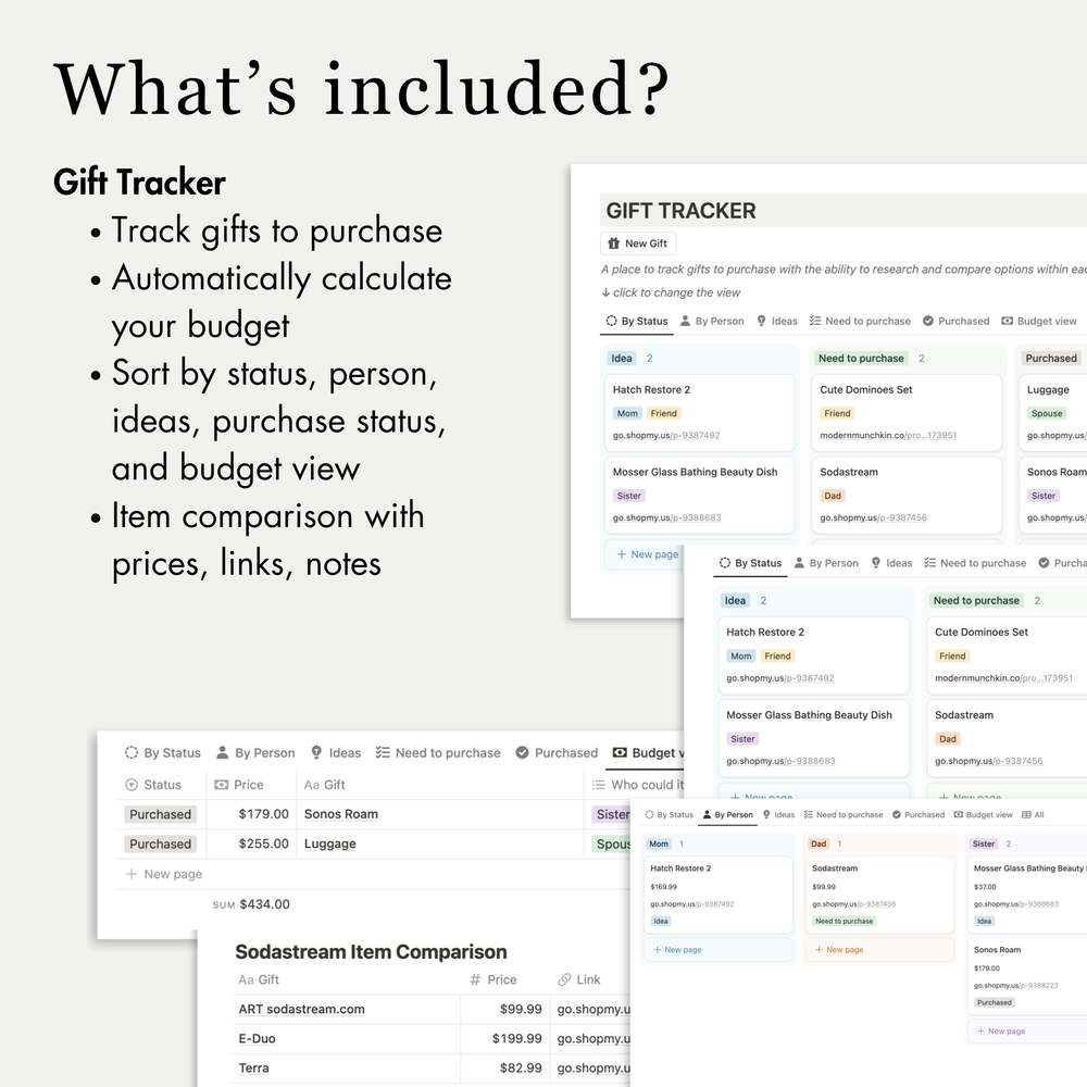 Goal Tracker & Vision Board Notion Template — Sincerely, Adri
