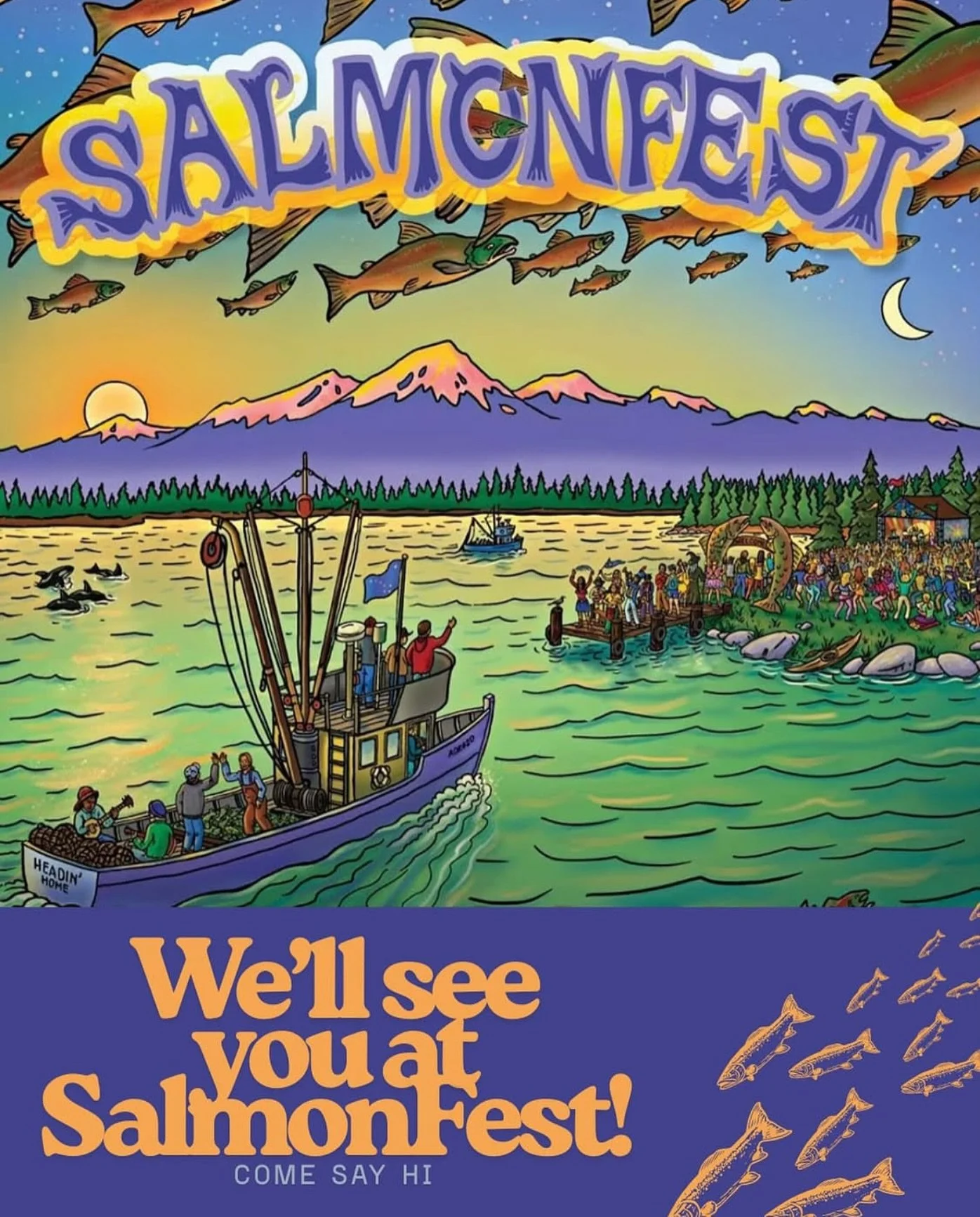 🎶🐟 We&rsquo;re heading to Salmonfest this weekend from August 1-3 in Ninilchik, Alaska! 

This weekend, we&rsquo;ll be on the Kenai Peninsula celebrating wild salmon, clean water, and the power of community at Alaska&rsquo;s biggest salmon-loving m