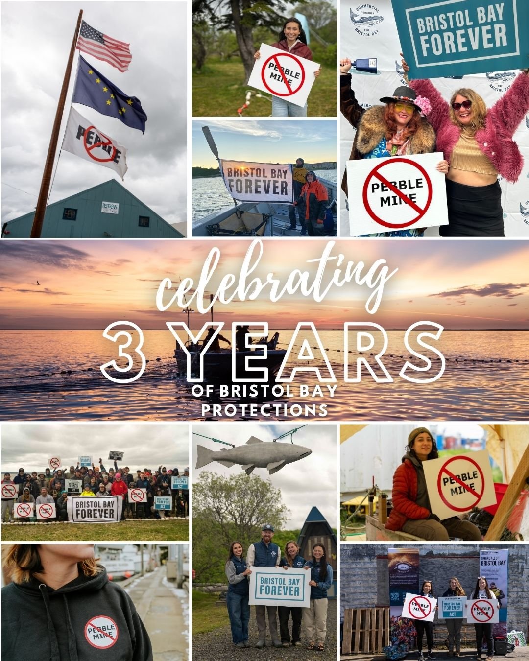 Today marks three years since Clean Water Act 404(c) protections were put in place to safeguard the Bristol Bay watershed and our wild salmon runs from Pebble Mine.

This win belongs to thousands of fishermen, Tribes, families, scientists, and suppor