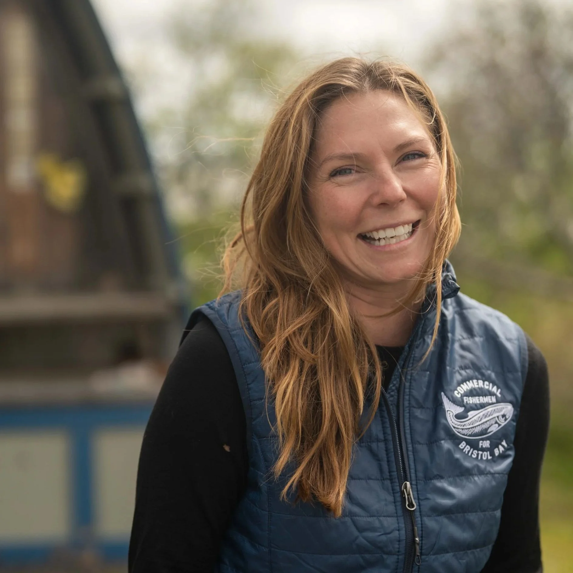 Woman on Bristol Bay fishing boat