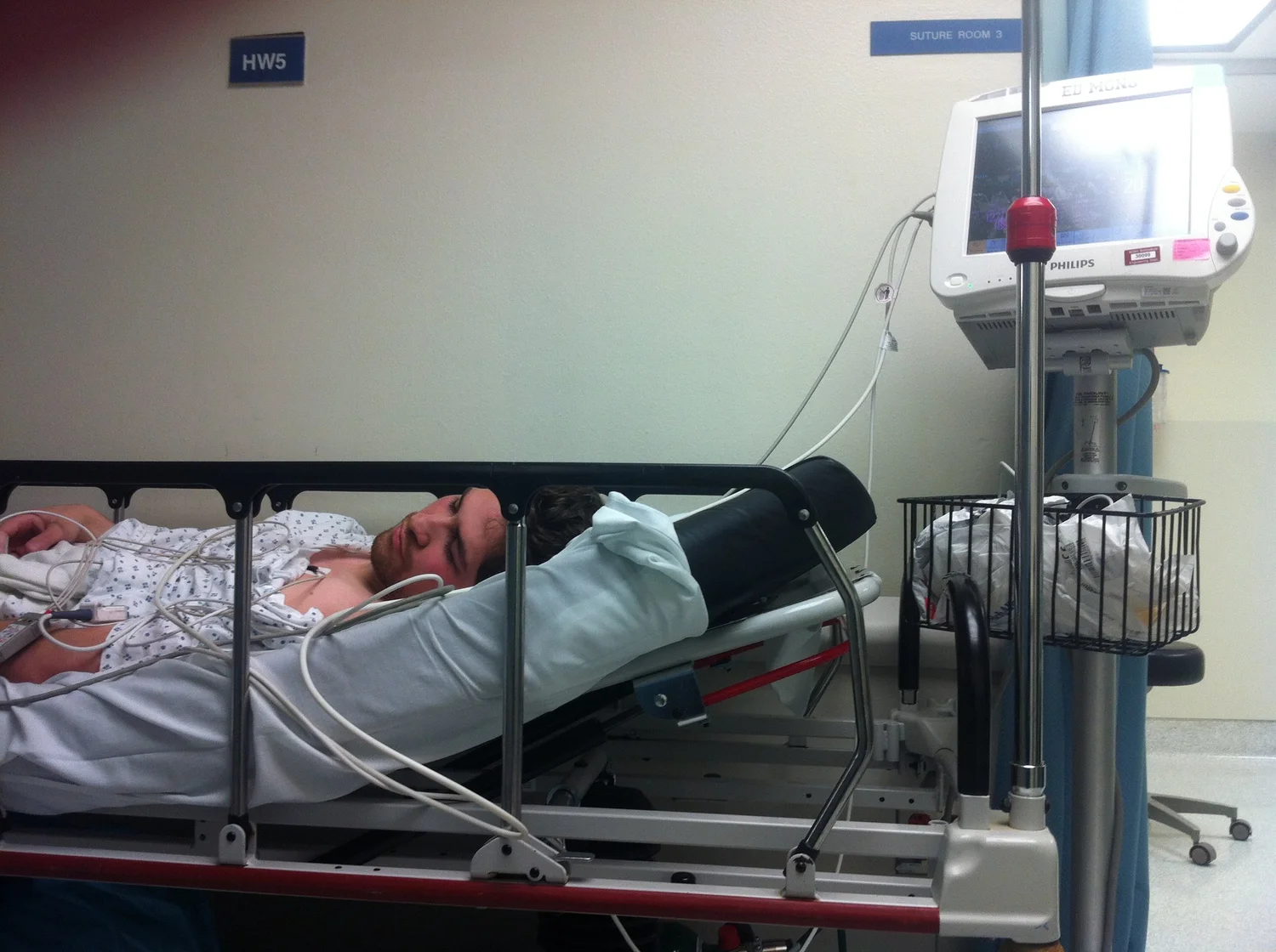 Lorenzo Ocon in the hospital