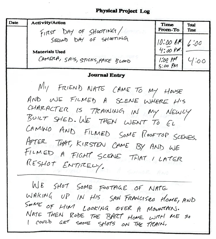 Original Ninja Killface senior project log