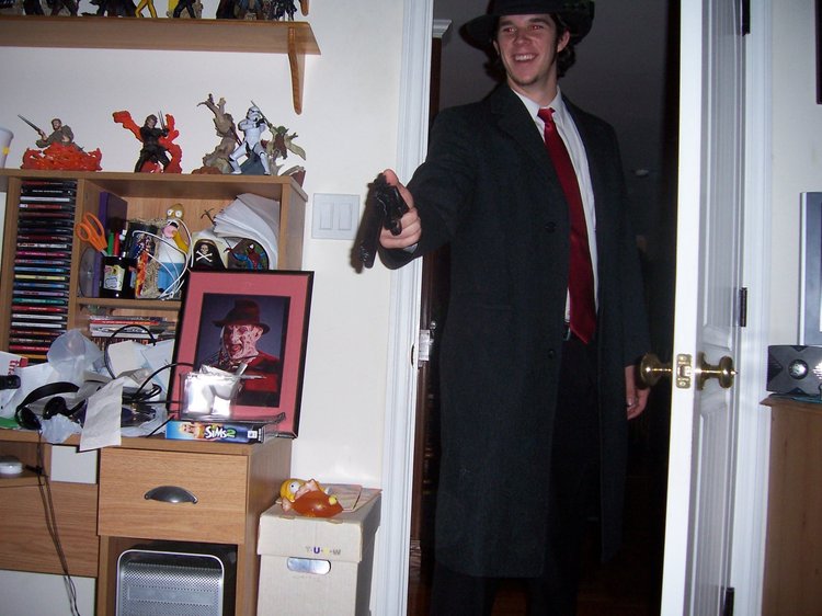 Donald Flores as Frank Barnett during a muzzle flash experiment