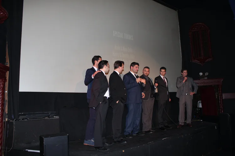 Dead Right II cast and crew on stage at the Roxie Theater