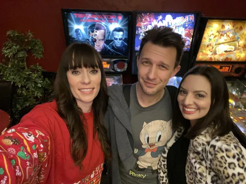Tara Erickson, Daryl Della, and Sasha Boggs after recording ADR at Bedrock LA
