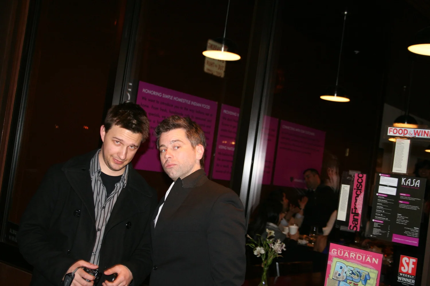 Daryl Della and James Hay during filming of The James Hay Hangover