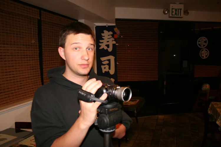 Daryl Della on the set of The Corpse That Got Away