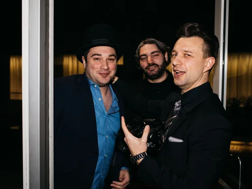 Ted Nyman, Ray Revello, and Daryl Della at the Am I See You? premiere