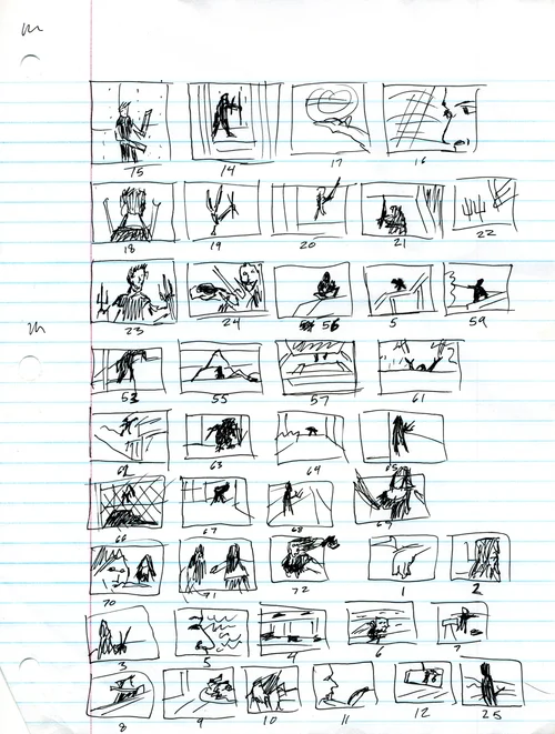 Original Ninja Killface storyboards
