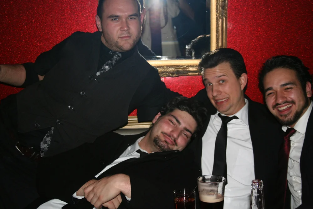 Becker Von Felsburg, Ray Revello, Daryl Della, and Chris Cairo at the first Dollars & Donuts premiere