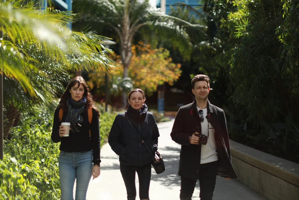 Tara Erickson, Sasha Boggs, and Daryl Della at the Disneyland Hotel