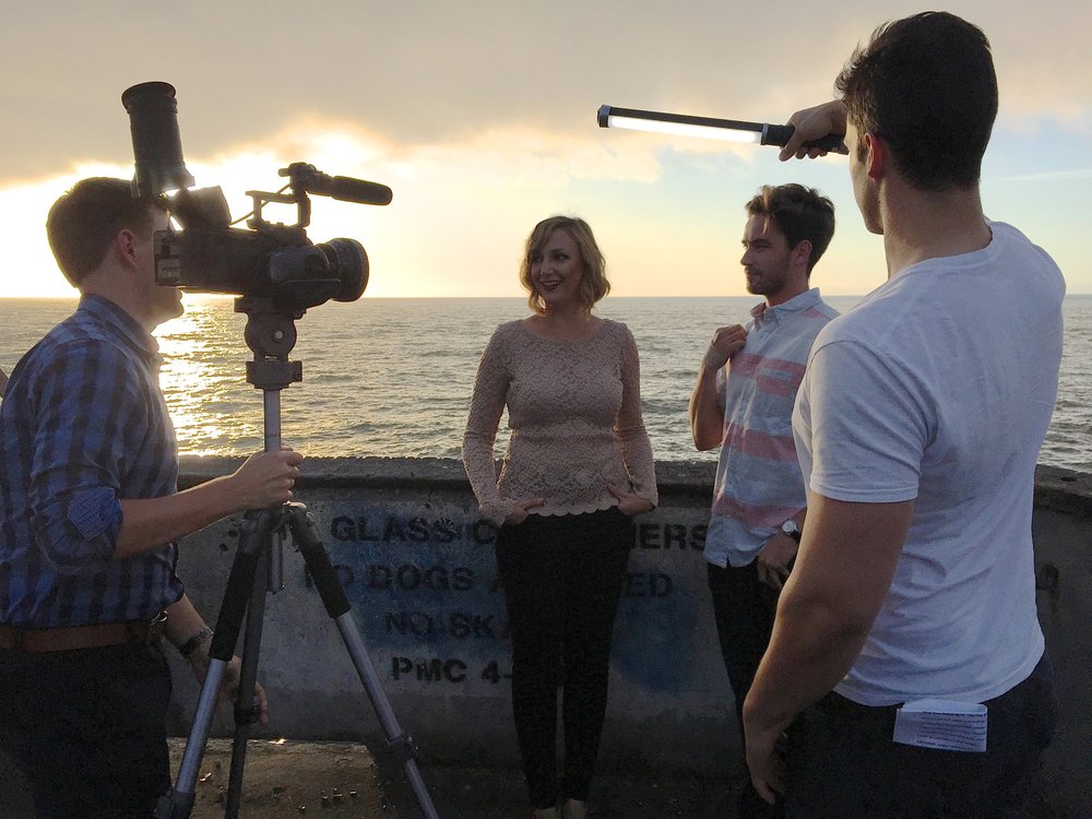 Filming at the Pacifica Pier