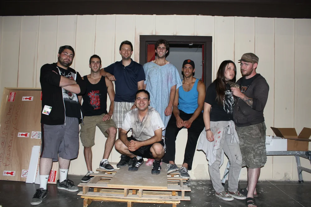 Cast and crew on the set of Dead Right II