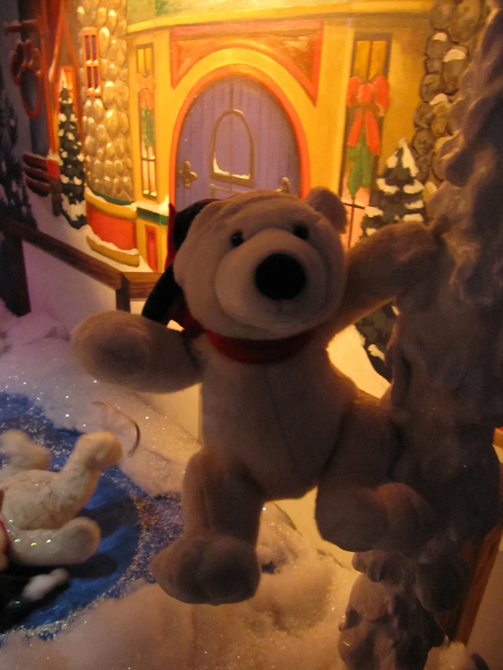 White polar bear in the Macy's holiday display