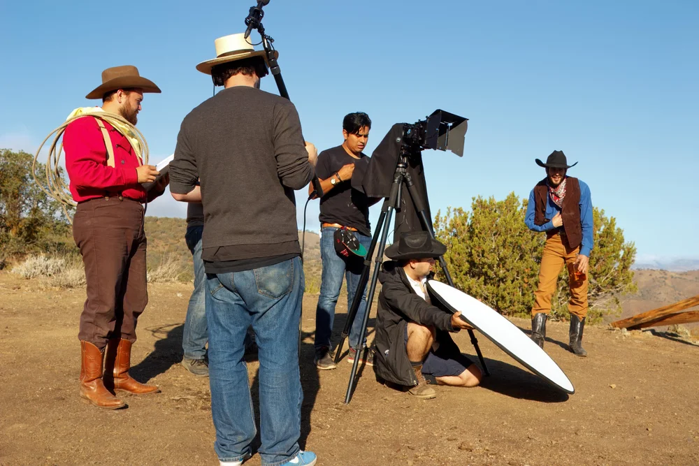 Cast and crew working on After the Jack