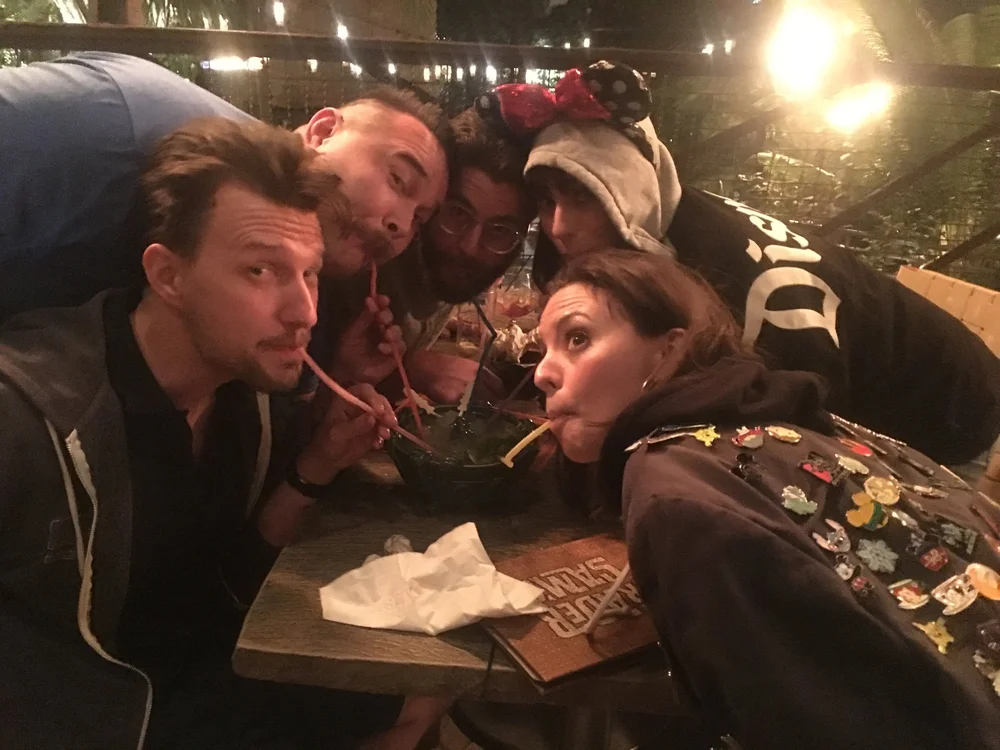Am I See You? cast and crew at Disneyland