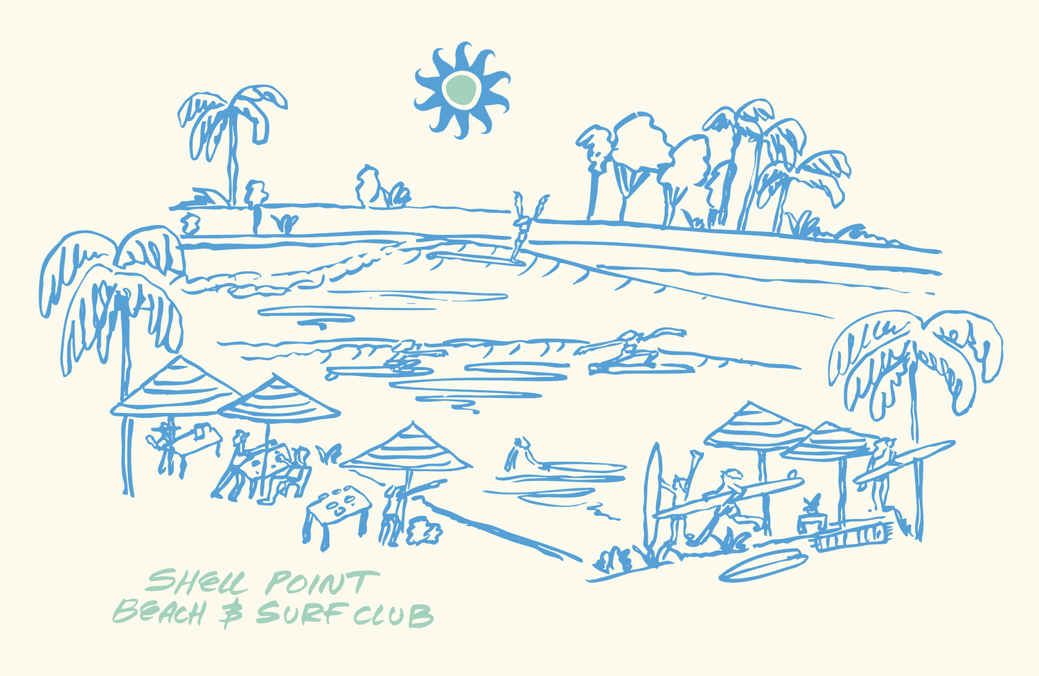 Concept rendering for Shell Point Beach and Surf Club near Pier Park City Center in Panama City Beach