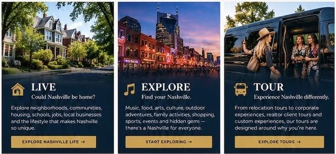 Live in Nashville, Explore Nashville, Tour Nashville