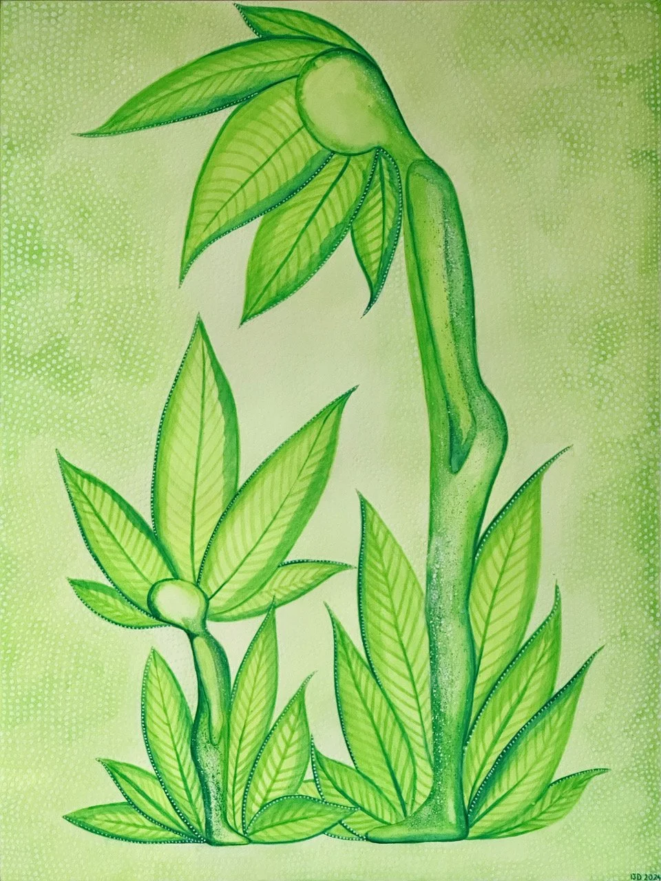Isabelle Duverger   
   Bond - Nature  (Watercolor on paper) 
  15 x 11 
   $950